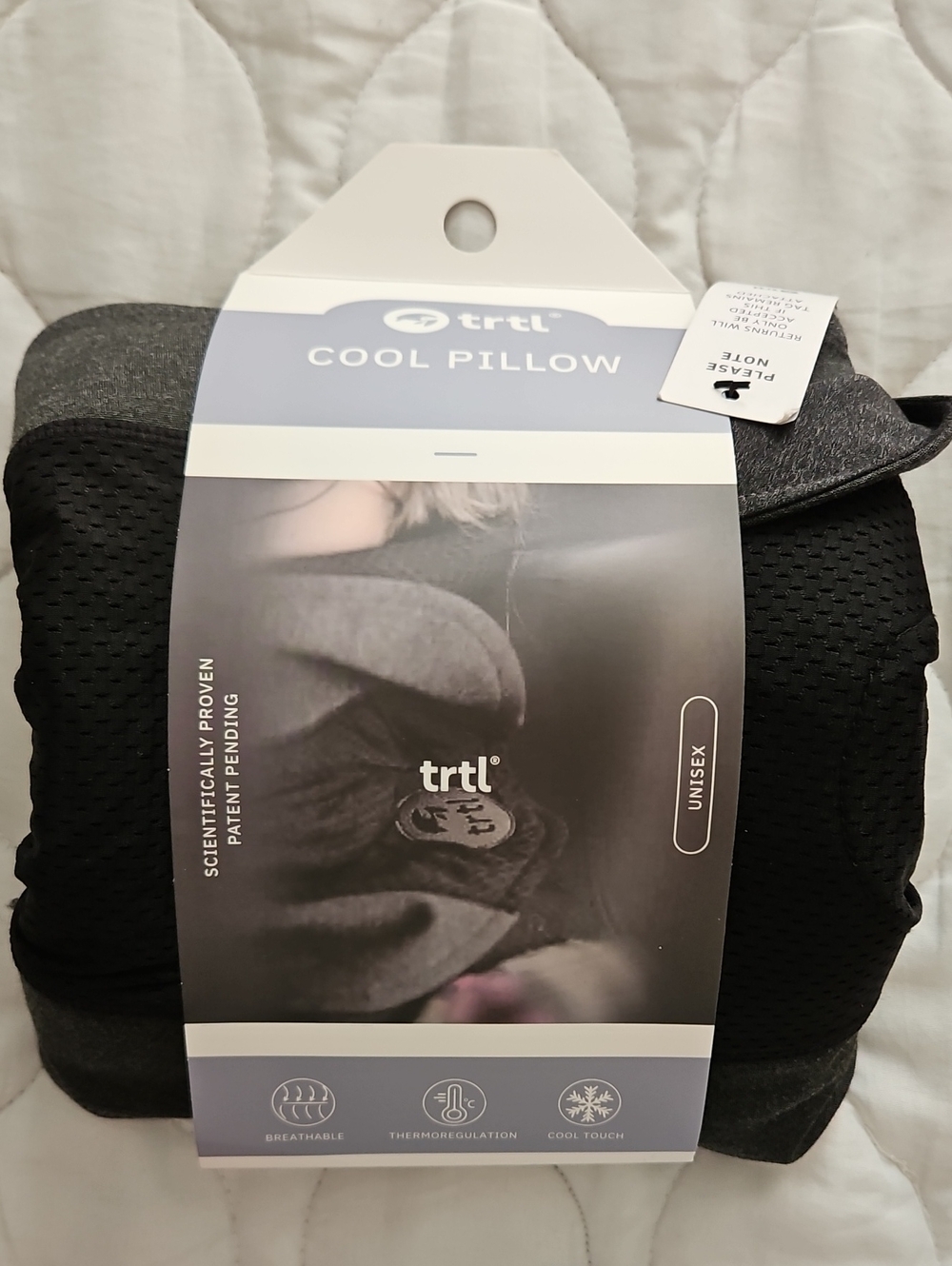 TRTL cool Travel Pillow Black Size L NWT